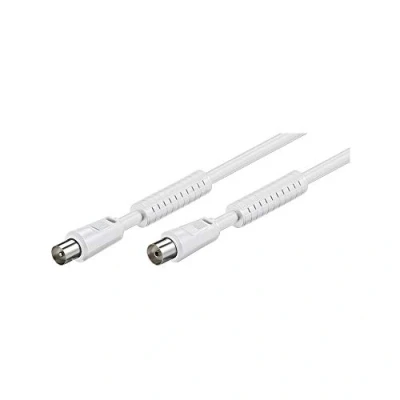 Obrázek Goobay 50743 anténní kabel 3,5 m / koaxiální konektor na zdířku SAT 80 dB satelitní 2násobně stíněný TV s feritem černý televizní