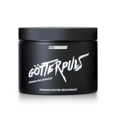 Obrázek OS NUTRITION Götterpuls Premium Pre Workout Booster broskvový ledový čaj 308 g