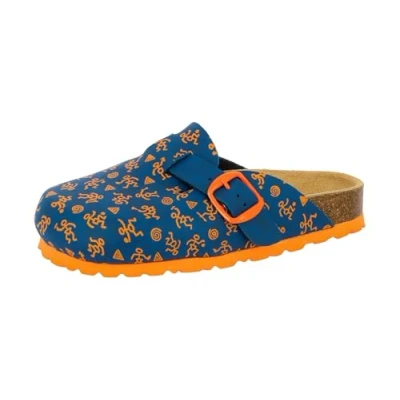 Obrázek Lico Unisex Dětské Bioline Clog Kids Pantofle, Modrá oranžová