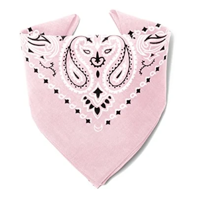 Obrázek ...KARL LOVEN Bandana Paisleymuster 100% bavlna silná látka 20 exkluzivních barev, Pudá růžová, unikátní velikost