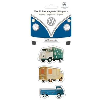 Obrázek BRISA VW Collection Volkswagen magnety sada 3 ks s nostalgickými motivy T1 Bulli Bus užitková vozidla