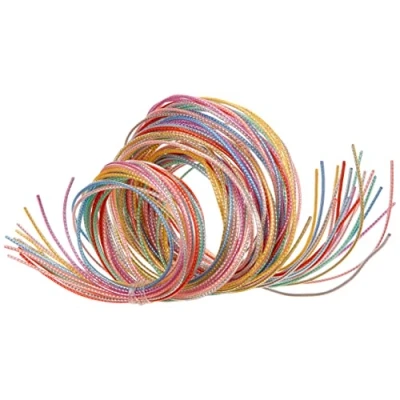 Obrázek GLOREX Barevné proužky metalické 20 ks dlouhé 100 cm, 10 fb. Rozmanité, různé, vícebarevné, 19 x 11,5 1 cm