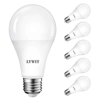 Obrázek LVWIT E27 LED žárovka, 126 W studená bílá 6500 K, ultra světlá 1900 lm, matná, klasická žárovka (balení 6 ks)