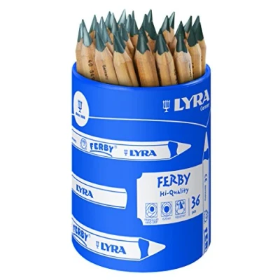 Obrázek LYRA 1813360 Ferby, grafitová kulatá dóza s 36 barevnými tužkami, grafitová,