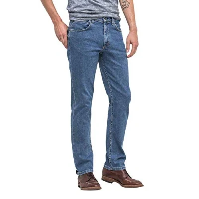 Obrázek Lee BROOKLYN BROWN L81390WB pánské džínové kalhoty/dlouhé, rovné nohavice (Straight Leg), Mid Stonewash Blue