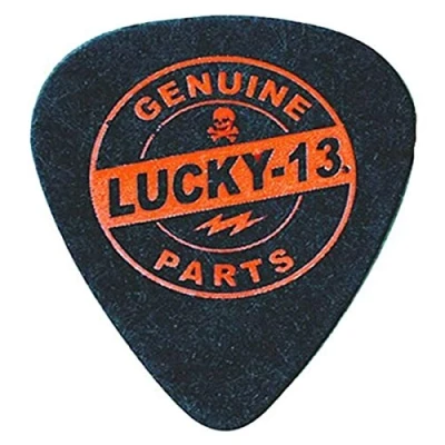 Obrázek JIM DUNLOP Plektrum Lucky 13 Serie II Tortex, 36 Stück, genuine Parts, Schwarz, 0,6mm