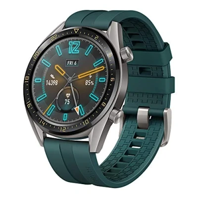 Obrázek Huawei watch GT active fitness hodinky (3,53 cm (1,39 palců) Amoled dotykový displej, GPS, Tracker, měření tepové frekvence, odolný vůči vodě 5 ATM) tmavě zelená