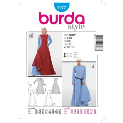 Obrázek Burda Střih 7977 History šaty, Robe, Vestido vel. 36 50