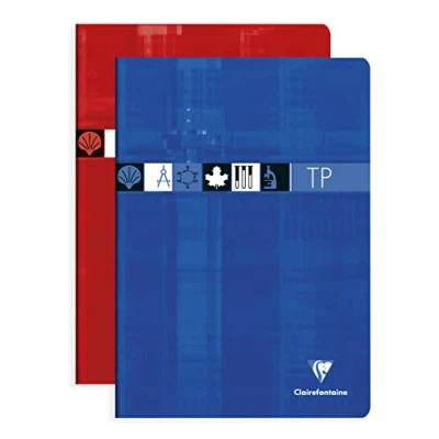 Obrázek Clairefontaine 3168C Pratik çalışma kitabı 21x29,7 cm 80 sayfa küçük ve baskısız Rastgele kapak renk Kırmızı veya Mavi