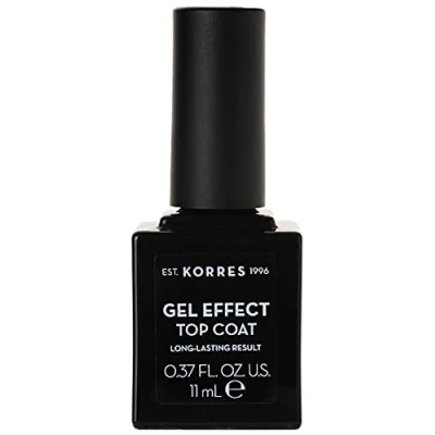 Obrázek KORRES Top Coat s gelovým efektem, vrchní lak Sweet Almond pro extra dlouhou přilnavost a lesklý, hladký povrch, veganský, 11 ml