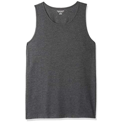Obrázek Amazon Essentials Pánské tílko, normální střih, tmavě šedá melírovaná, L