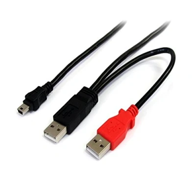 Obrázek StarTech. com 1,8 m USB Y kabel pro externí pevné disky, A na mini B připojovací