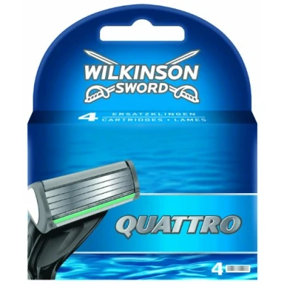 Obrázek Wilkinson Sword Quattro holicí břity pro muže strojek, 4 ks