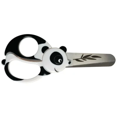 Obrázek Fiskars Dětské nůžky na zvířata s motivem panda, od 4 let, délka: 13 cm, pro praváky i leváky, čepele z nerezové oceli/plastové rukojeti, bílé/černé, 1004613