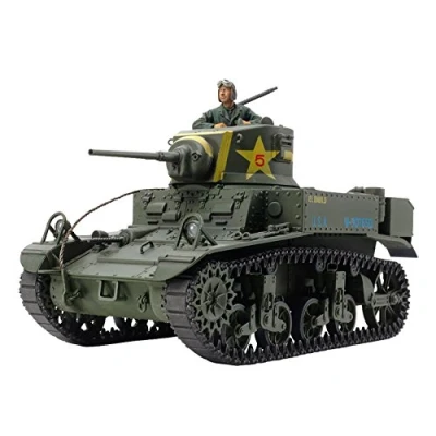 Obrázek TAMIYA 35360 1: 35 US M3 Stuart Pozdní výroba, modelářství, plastová stavebnice, hobby, kutilství, lepení, modelářská sada, model, montáž, nelakované