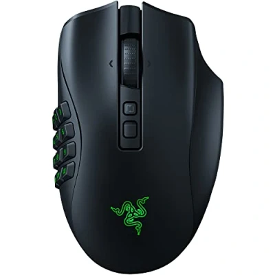 Obrázek Razer Naga V2 Pro bezdrátová MMO herní myš (HyperScroll kolo, přizpůsobivost a kontrola, HyperSpeed Wireless, Focus 30K optický senzor, optická Switches Gen 3) černá