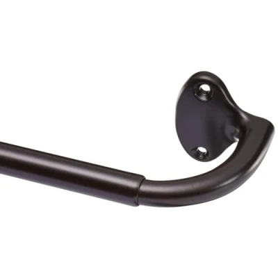 Obrázek Amazon Basics Záclonová tyč pro zatemňovací závěsy se zahnutou tyčí vytahovací od 122 do 224 cm, bronz