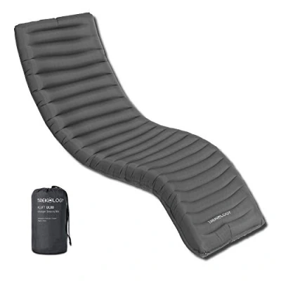 Obrázek TREKOLOGY nafukovací karimatka, Sleeping Pad, kempinková matrace UL80 karimatka na kempování ultralehká, lehká malá velikost po sbalení pro zotavující