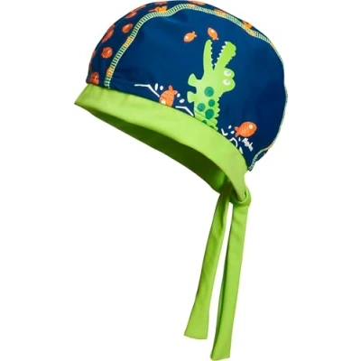 Obrázek Playshoes Unisex dětská UV ochrana, šátek na hlavu, koupací čepice pokrývka hlavy, krokodýl