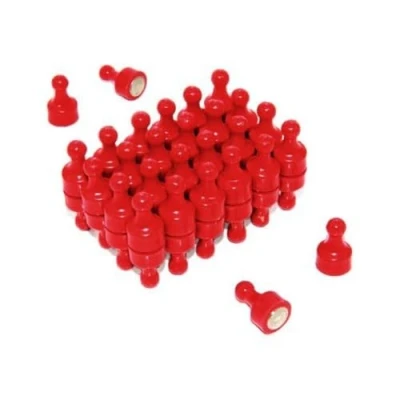 Obrázek Red Skittle Magnet Für Kühlschrank, Büro, Whiteboard, Mitteilung 12mm x 21mm Hoch Packung von 48