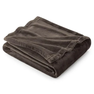Obrázek BEDSURE Hebká deka, flaušová fleecová deka do bytu, teplá zima, měkká, na pohovku XL, gauč, blanket, bytové a hebké deky 150 x 200 cm, přehoz pohovku, hnědá