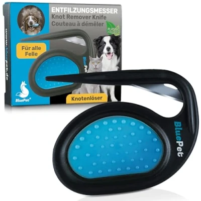 Obrázek BluePet 1x odfilcový hřeben pro psy a nůž kočky odstranění uzlů zplstěné kožešiny Odfilcovač ošetřující dlouhosrstá zvířata s uzlem odstraňovač plstěný