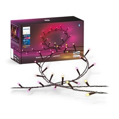 Obrázek Philips Hue Světelný řetěz Festavia, White &amp; Color Ambiance, stmívatelný, 250 mini LED, délka 20 m, vodotěsný, kompatibilní s Amazon Alexa (Echo Echo Dot)