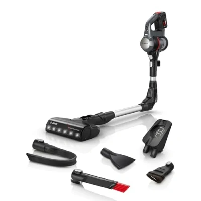 Obrázek Akumulátorový vysavač Bosch Unlimited 7 BCS711A, bezdrátový, trubka, hygienický filtr, vysoká sací síla, výměnný akumulátor, LED osvětlení, štěrbinová hubice, vyrobeno v Německu, šedý