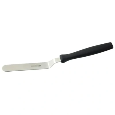 Obrázek FMprofessional gewinkelt 22cm Konditorpalette, Polyethylene, schwarz 22.5x11.5x1.6 cm ,Schwarz / Silber