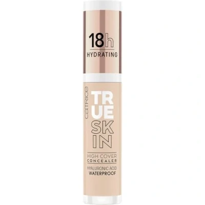 Obrázek Catrice True Skin High Cover Concealer, č. 010, Nude, proti pupínkům, hydratační, přírodní, pro suchou pokožku, veganský, bez oleje, voděodolný, alkoholu, 1 balení (4,5 ml)