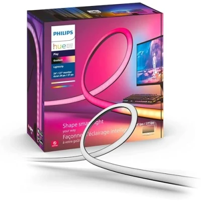 Obrázek Philips Hue White &amp; Color Ambiance Play Gradient, PC Lightstrip pro 2427 palců, stmívatelný, 16 milionů barev, ovládání pomocí aplikace, kompatibilní s Amazon Alexa (Echo, Echo Dot)