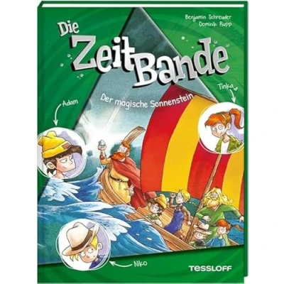 Obrázek Die ZeitBande. Band 3. Der magische Sonnenstein / Ein Abenteuer bei den Wikingern Historischer Kinder Krimi Spannende Zeitreise Für ab 7 Jahren