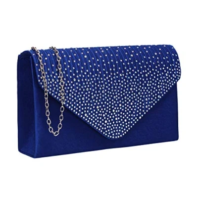 Obrázek SwankySwans Abby Diamante Envelope Style Bag taška, Modrá (královsky modrá)