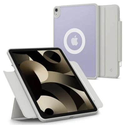 Obrázek Spigen AirSkin Pro OneTap pouzdro kompatibilní s iPad Air 6. M2 (2024) / 5. (2022) 4. generace (2020) 11 palců a 10. 9&quot; obal Plně odnímatelné víko magnetem šedé