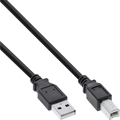 Obrázek InLine 34520X USB 2.0 Kabel, A an B, schwarz, 2m