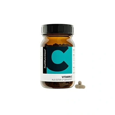 Obrázek vitamín C Ester C® ve skle, bez změkčovadel na kapsli 395 mg elementární stearátu hořečnatého veganský a vysoce dávkovaný 110 kapslí německá prémiová kvalita