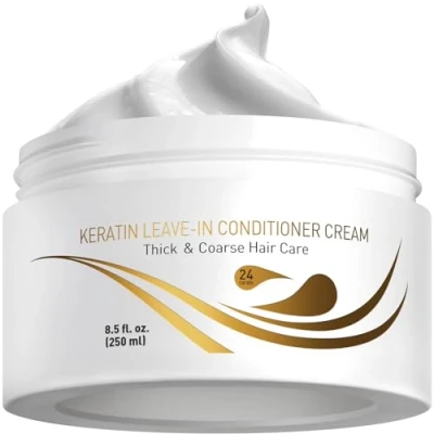 Obrázek Vitamins Leave In Conditioner vlasový kondicionér Anti třepení keratinu péče o vlasy pro rozbité vlasy, husté, křehké poškozené keratinová vlasová kúra bez oplachování
