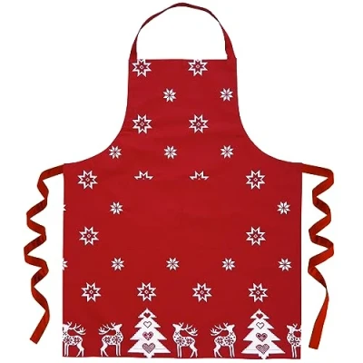 Obrázek Ragged Rose Tanne Billy Fir Schürze, Baumwolle, Rote Weihnachtsschürze, 86 x 67 cm