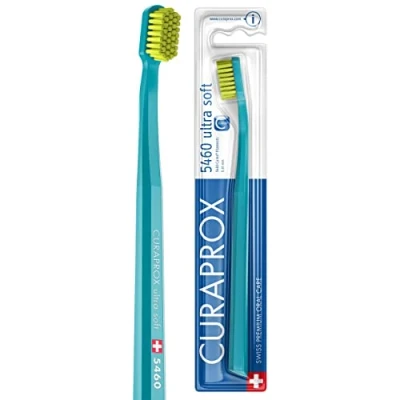 Obrázek Curaprox zubní kartáček CS 5460 Ultra Soft ruční pro dospělé s CUREN štětinami tyrkysově zelený