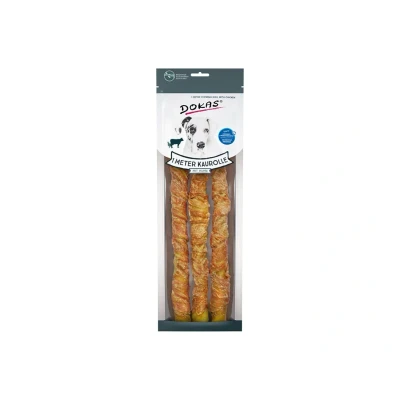 Obrázek DOKAS Tyčky z hovězí kůže obalené kuřecím masem 315g