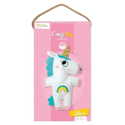 Obrázek Avenue Mandarine KC066C Puppe Little Couz&#039;In, Nähsets (ideal für Kinder ab 6 Jahren) 1 Stück Alicia das Einhorn