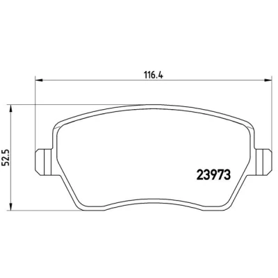 Obrázek Brembo P 68 033 Sada brzdových destiček, kotoučová brzda (4 kusy)