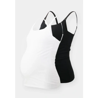 Obrázek Lindex Nursing CAMI 2 PACK Tílko, Ženy, Velikost: 36/38, Black/white