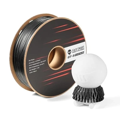 Obrázek SainSmart GT 3 flexibilní PLA filament s vysokou tekutostí, 1,75 mm, vlákno do 3D tiskárny vysokým průtokem pro vysokorychlostní tisk, cívka 1 kg, přesnost rozměrů +/ 0,04 černá