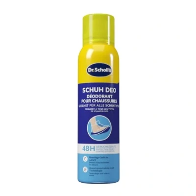 Obrázek Scholl Fresh Step proti zápachu, sprej na boty, jemný deodorant nohy s dlouhodobým účinkem nepříjemným pachům, čerstvé boty (1 x 150 ml)