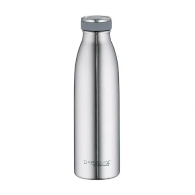 Obrázek Tc Bottle 0,50 l, nerezová ocel mat, termoláhev z ušlechtilé oceli, 12 h horká/24 studená, absolutně těsná do školy, kanceláře, od Thermos, přímo láhev na vodu odolná vůči sycení