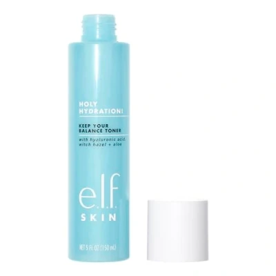 Obrázek e.l.f. SKIN Holy Hydration! Keep Your Balance Toner, pomáhá odstraňovat nečistoty, rozjasňuje a osvěžuje pokožku, ultra pečující receptura, veganský netestovaný na zvířatech, 150 ml
