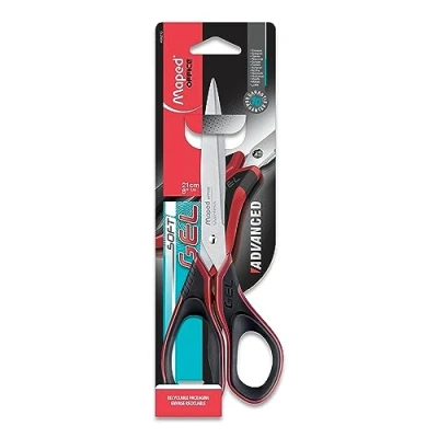Obrázek Maped M499210 nůžky Advanced Gel Asymetricky, 21 cm, černá/červená
