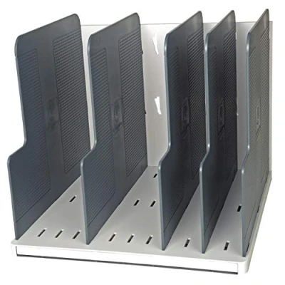 Obrázek Exacompta 390740D organizér Modulotop s 5 přepážkami z umělé tkaniny Pro dokumenty DIN A4 světle šedý. pořadače, kroužkové poštovní složky a sešívačky vertikální