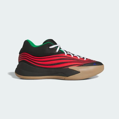 Obrázek adidas Performance DAME X Unisex Basketbalové boty, Velikost: 43 1/3, Core black/pure ruby/gum - Textil/umělé vlákno